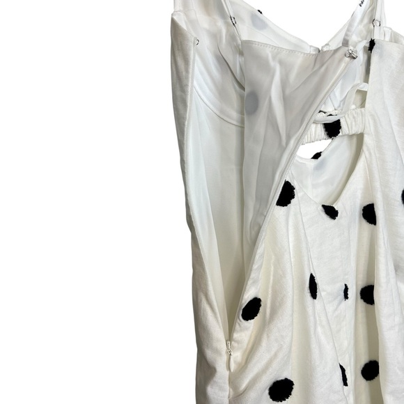 For Love and Lemons Abigail Mini Dress in Black and White Polka Dots Size M - Picture 8 of 10